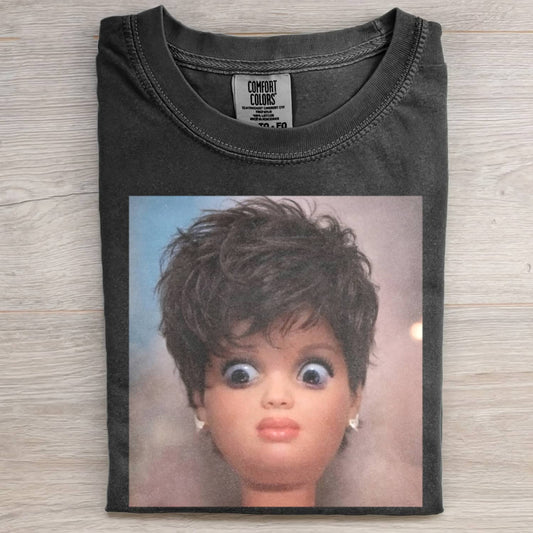 FACE DOLL GIRL FUNNY MEME TEE