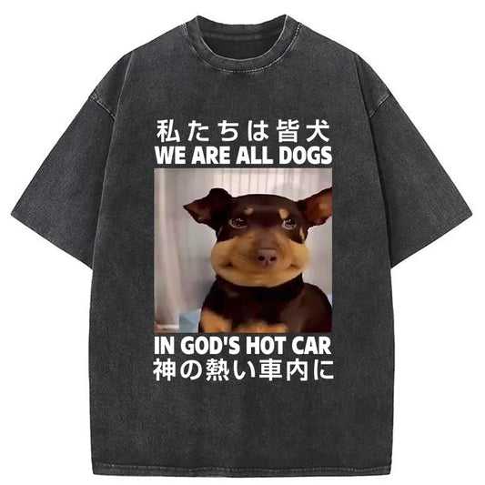 We Are All Dogs In God's Hot Car Washed T-shirt