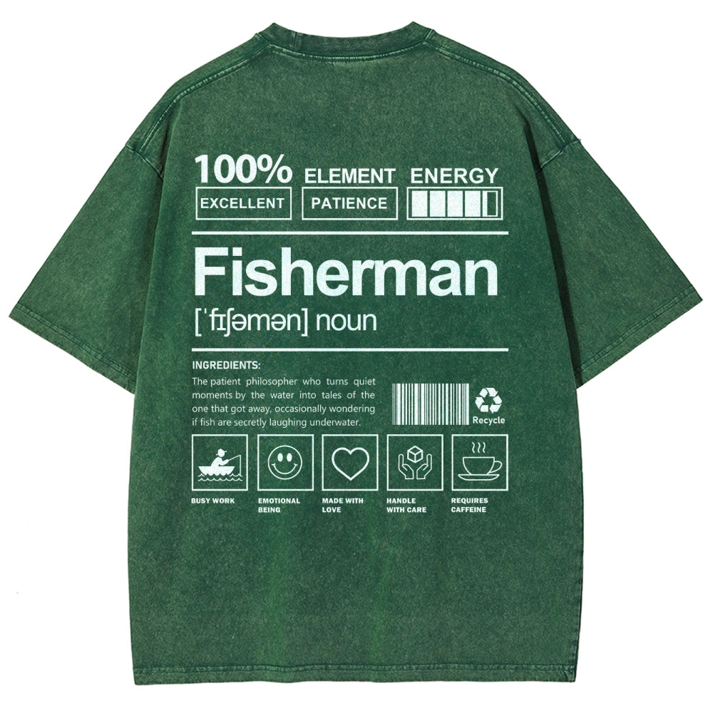 Fisherman Unisex Fit Washed T-Shirt