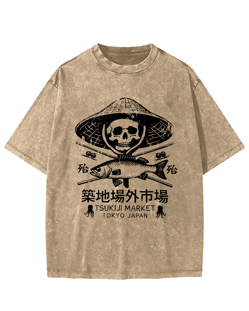 Off Site Market of Tsukiji Vintage Washed T-shirt