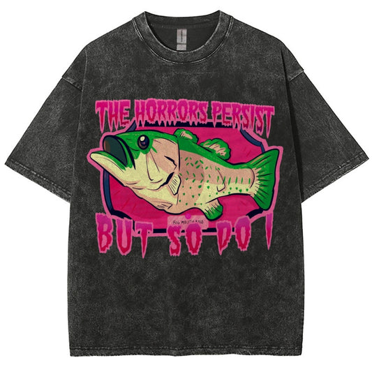 Unisex Rainbow Fish Washed Tee