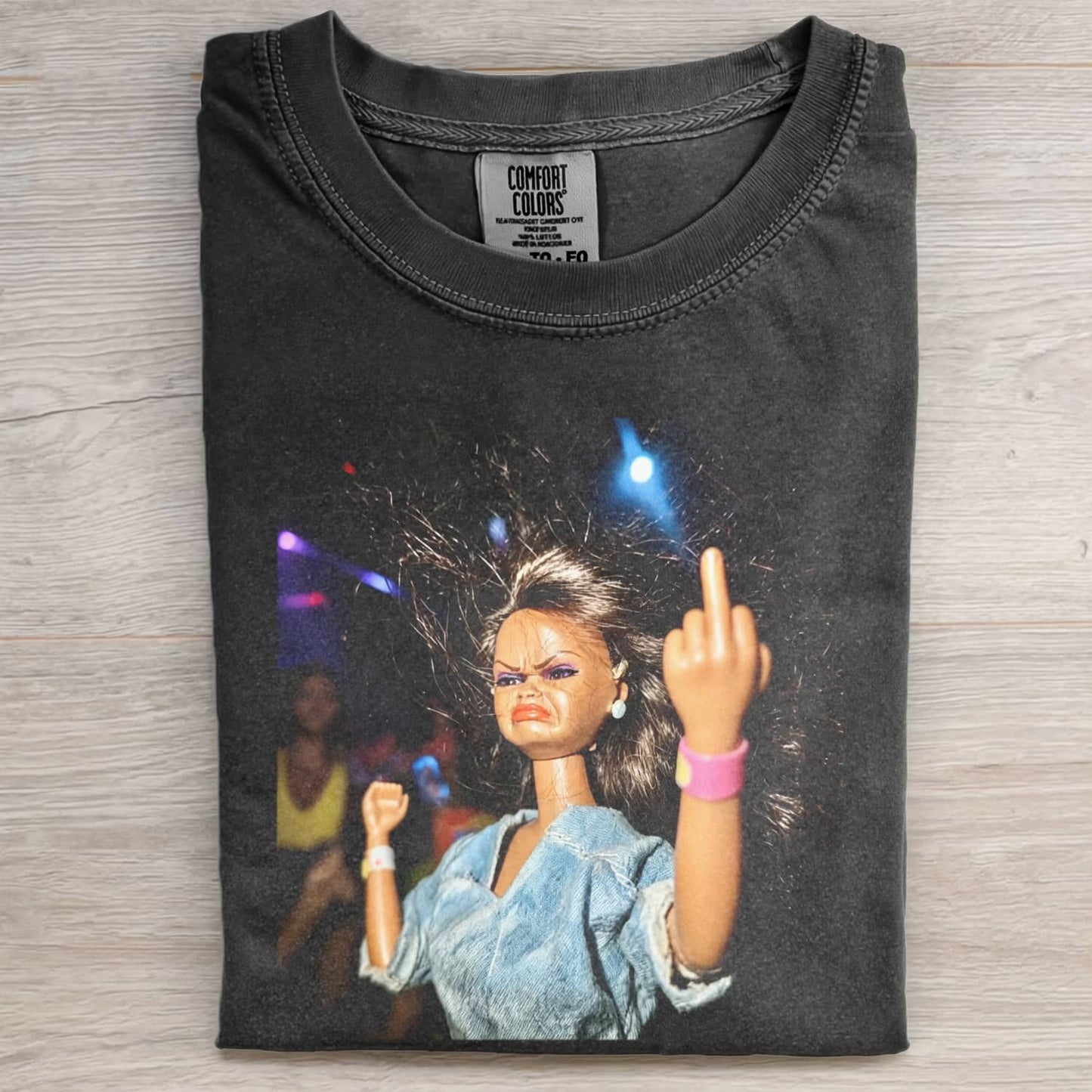 MIDDLE FINGER DOLL GRIL FUNNY MEME TEE