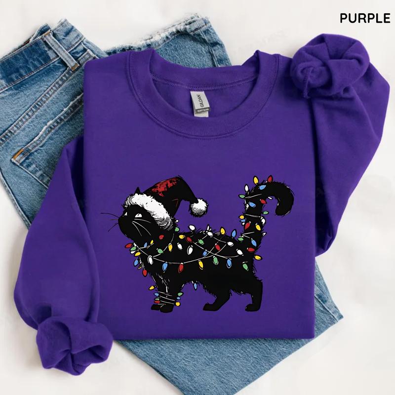 Cute Cat Christmas 100% Cotton Sweatshirt
