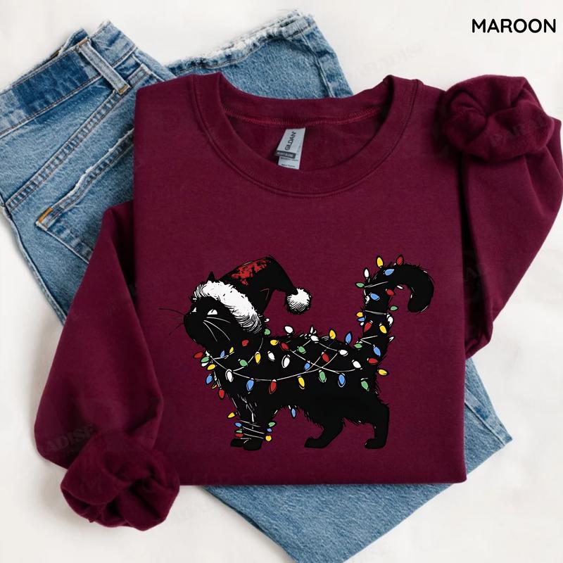 Cute Cat Christmas 100% Cotton Sweatshirt