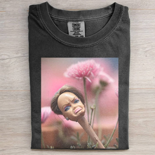 DISGUSTED DOLL FLORAL GIRL FUNNY MEME T-SHIRT