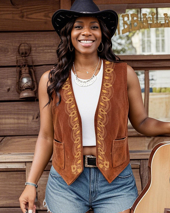 Retro Buttonless Symmetrical Pattern Cardigan Jacket