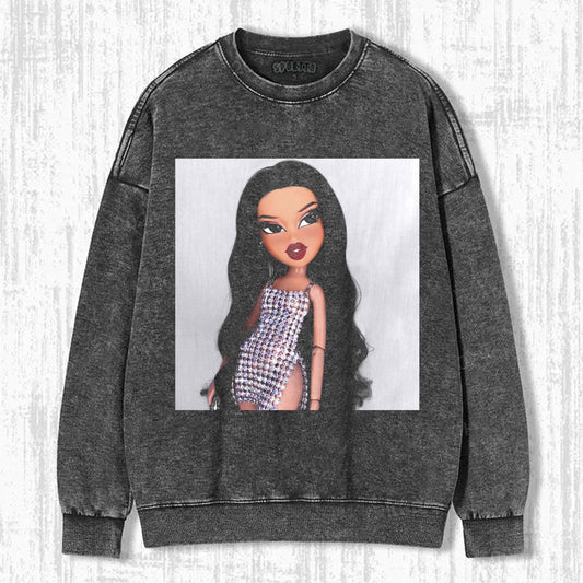 SEQUINED DRESS BRAZT CREWNECK SWEATSHIRT