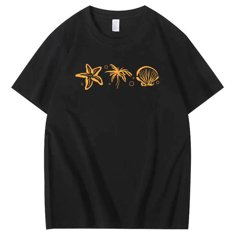 I Will Be With You Deep Waters Pattern 100%Cotton Print T-Shirt