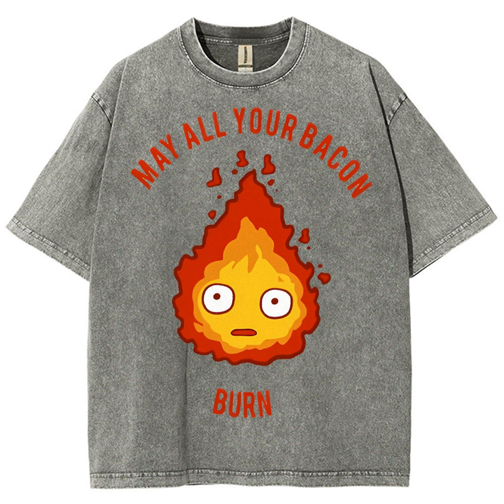 Unisex My All Your Bacon Printed Washed Tee