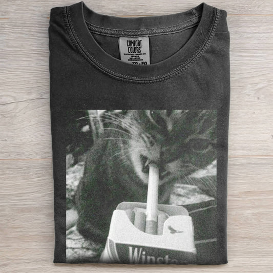 WINSTON SMOKING CAT TEE