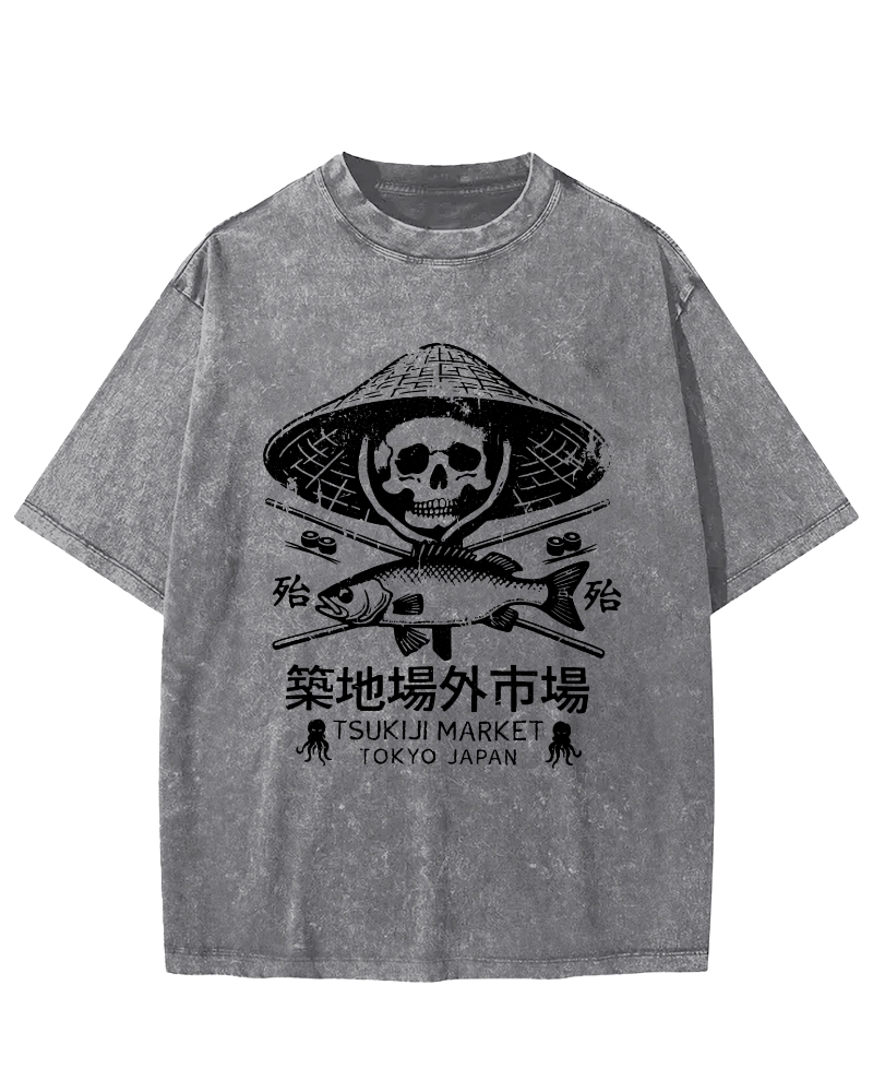 Off Site Market of Tsukiji Vintage Washed T-shirt