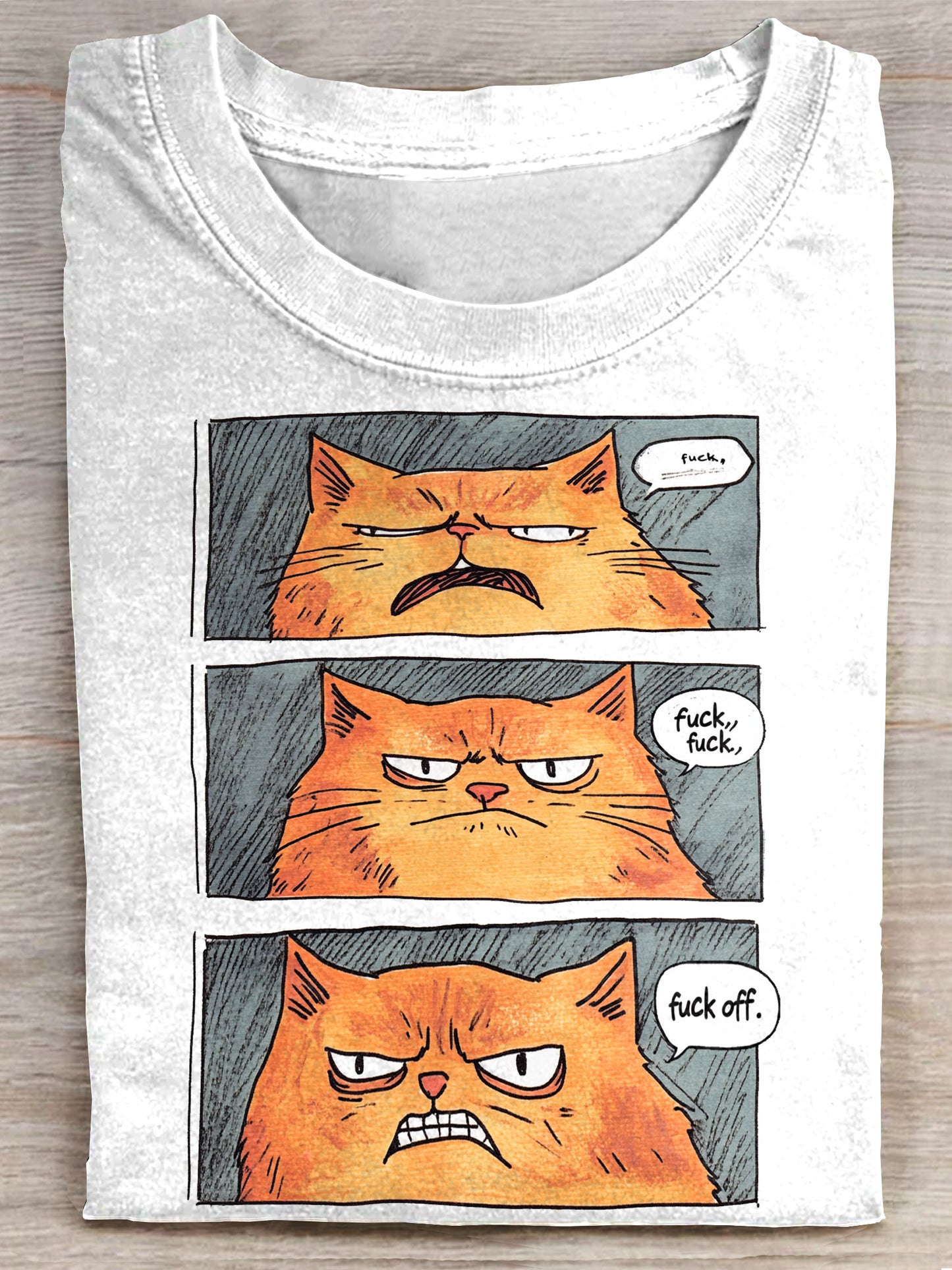 Cat Funny Art Print Casaul Short Sleeve T-shirt