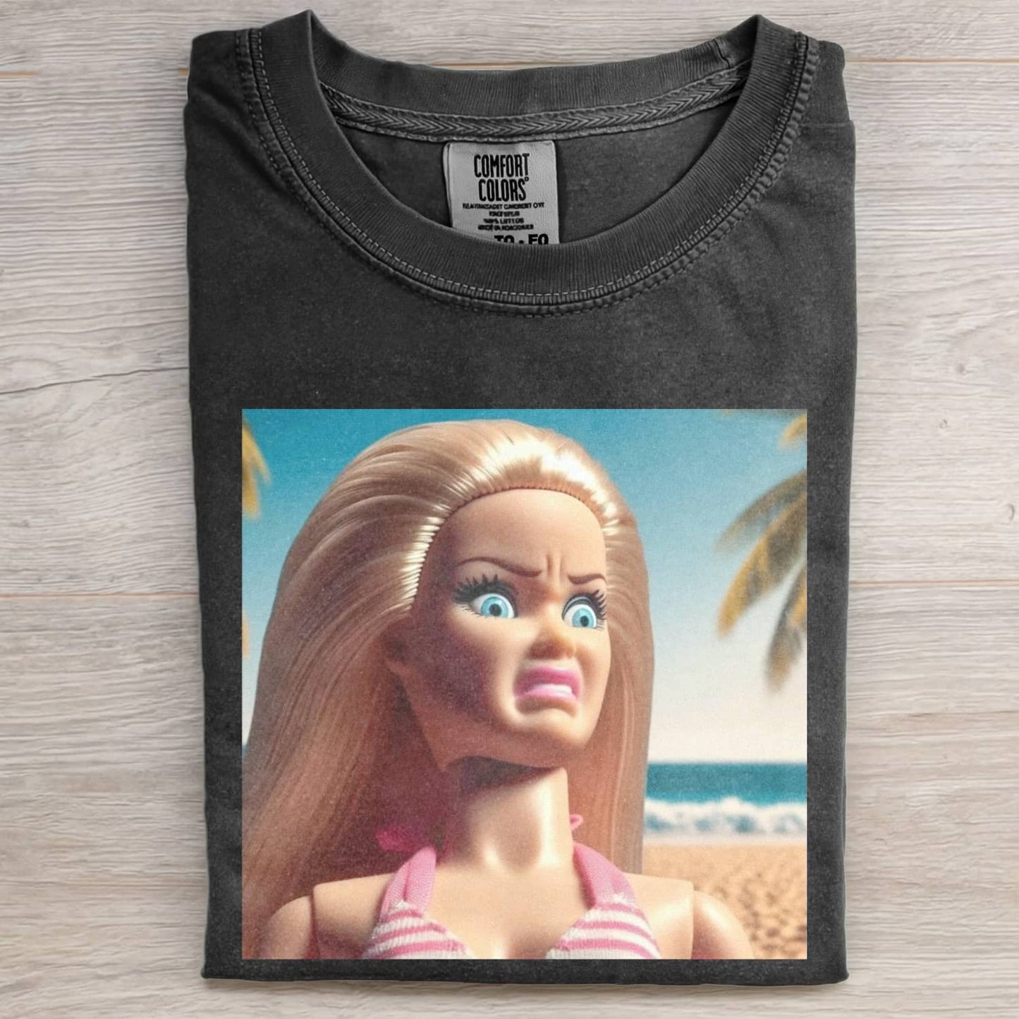 FACE DOLL GIRL FUNNY MEME T-SHIRT