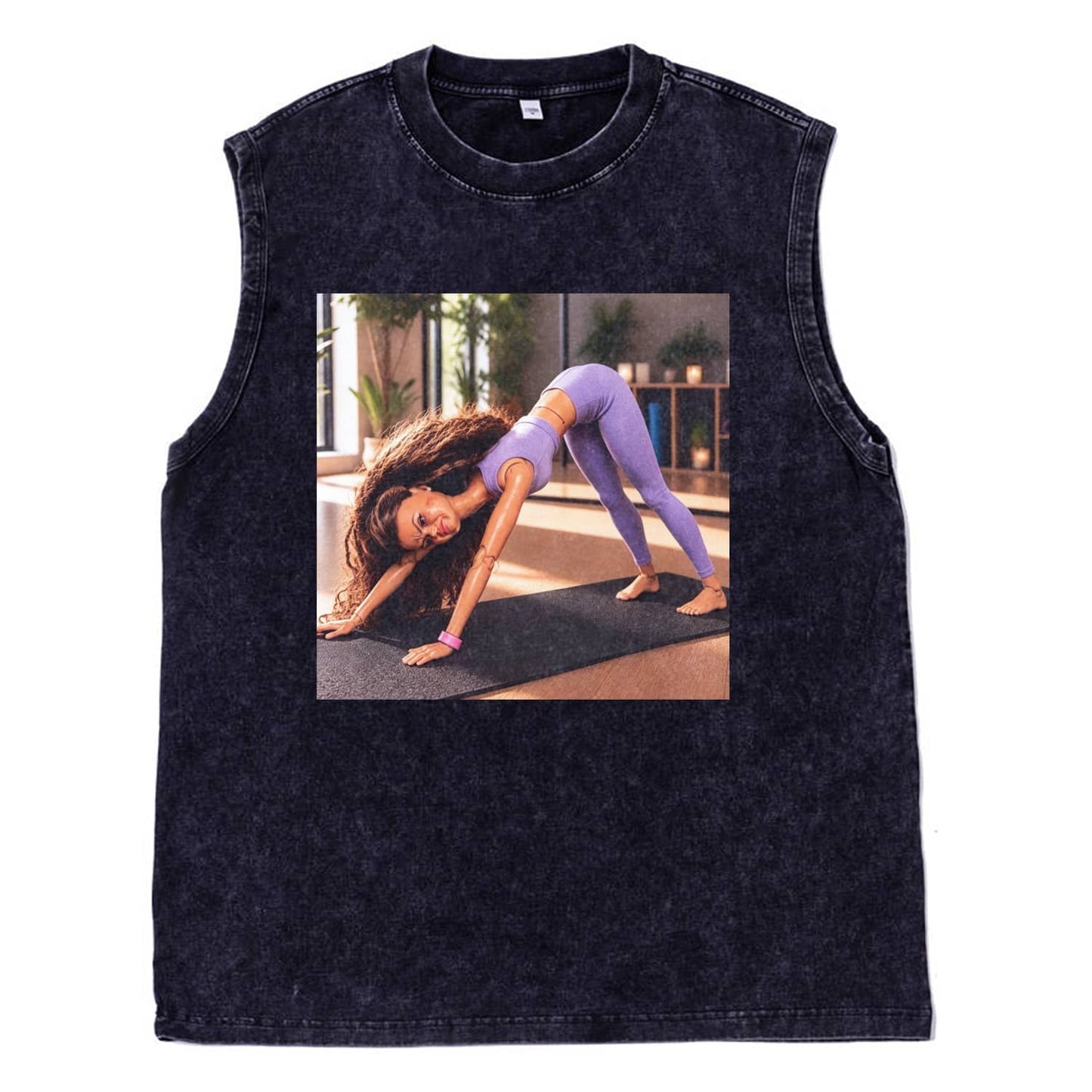 YOGA DOLL GIRL FUNNY FACE MEME TEE