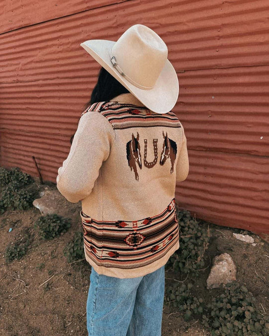 Western Rodeo Cardigan horse sweater coat