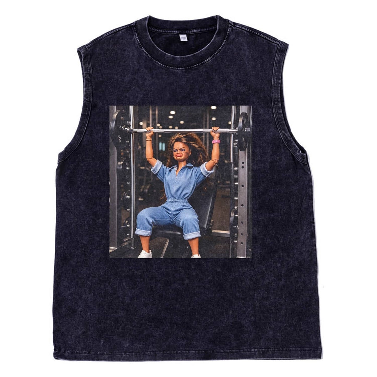 GYM DOLL GIRL FUNNY FACE MEME TEE