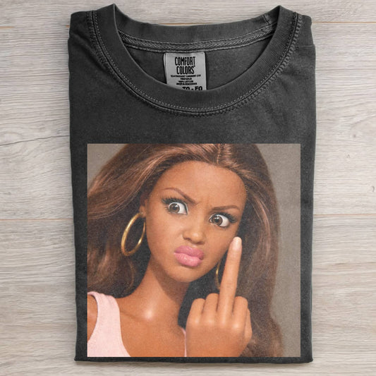 BALCK DOLL GIRL FUNNY MEME TEE