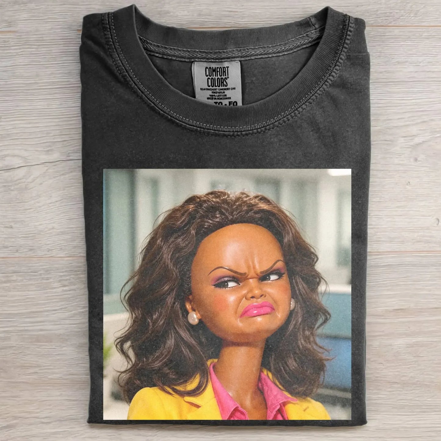 UNHINGED BLACK DOLL GIRL FUNNY MEME  TEE