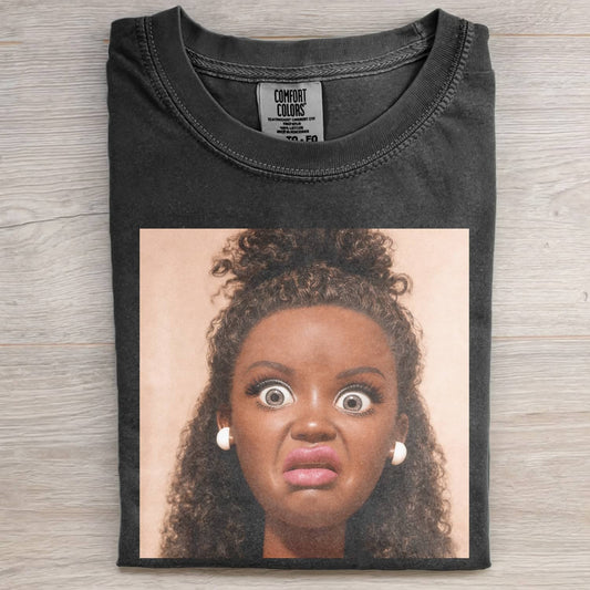 BLACK DOLL GIRL FUNNY MEME TEE