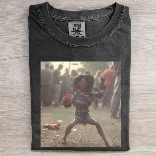 BLACK DOLL FACE PARTY DANCE POV TEE