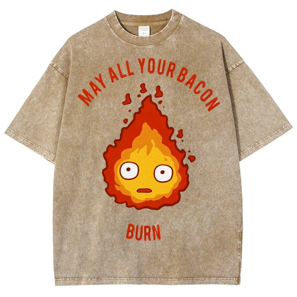 Unisex My All Your Bacon Printed Washed Tee
