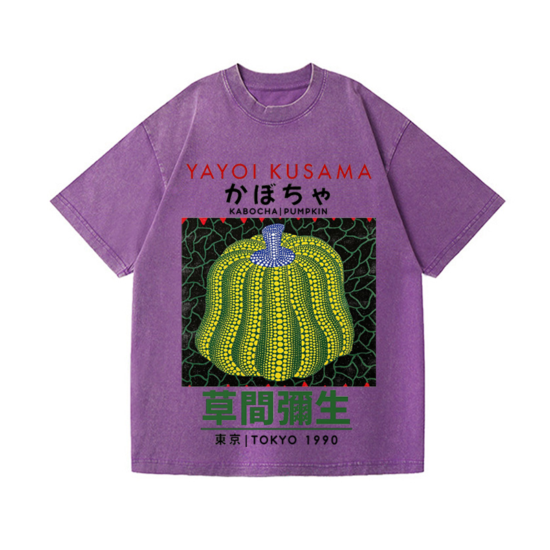 Yayoi Kusama's Pumpkin Vintage Wash Japanese Design T-Shirt