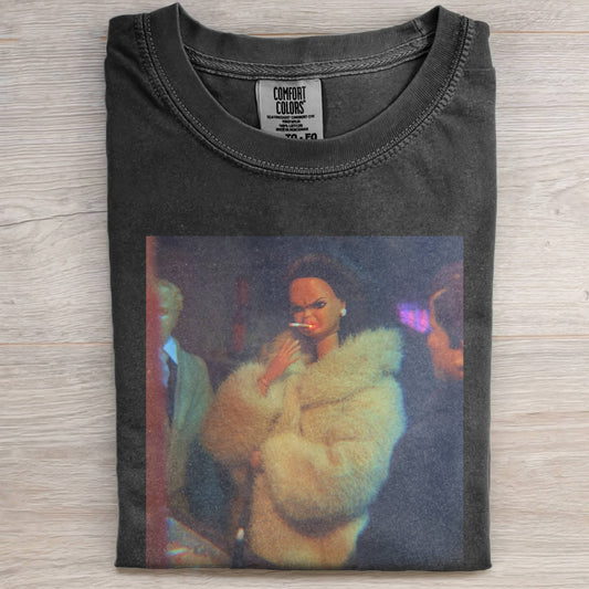 BLACK DOLL FACE PARTY SMOKING TEE