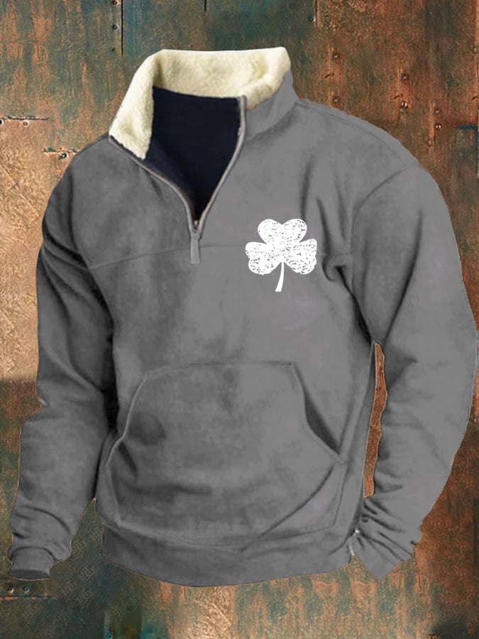 Men's St. Patrick's Day Shamrock Print Sweatshirt