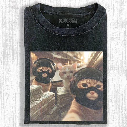 WACKY CAT MEME T-SHIRT