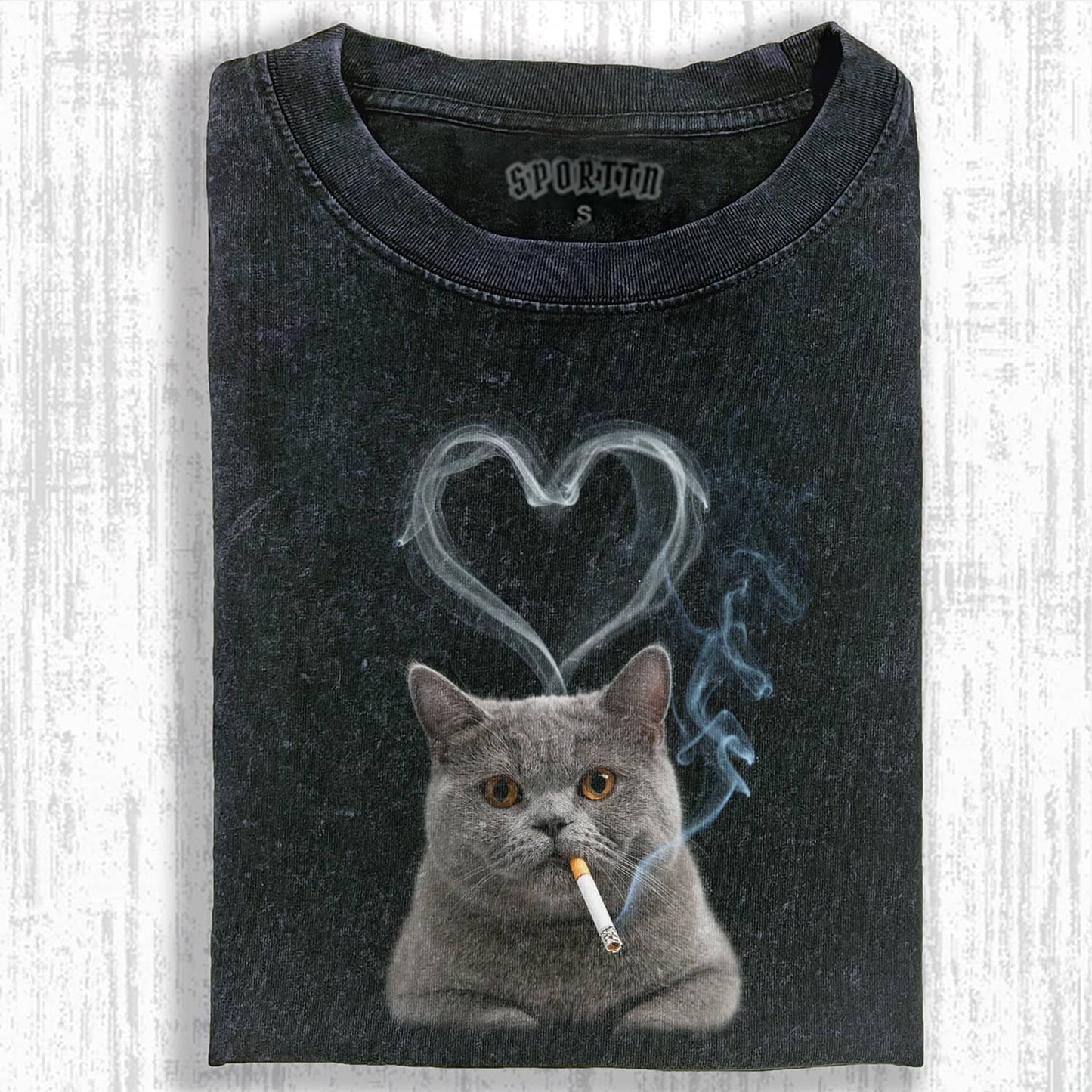 SMOKING CAT MEME T-SHIRT