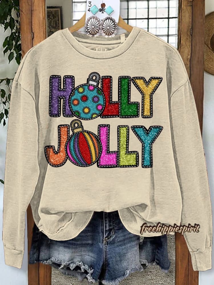 Christmas Print Casual Sweatshirt