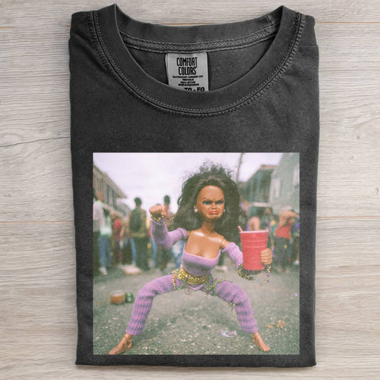 BLACK DOLL FACE PARTY DANCE POV TEE