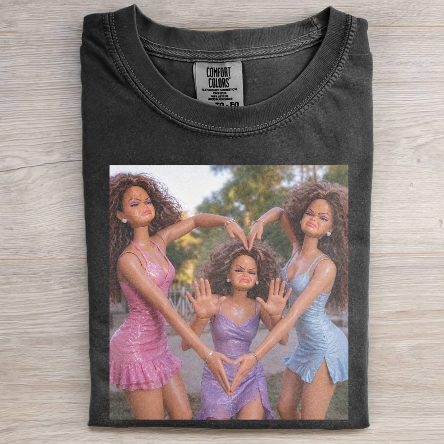 MOOD DOLL GIRL FUNNY FACE MEME TEE