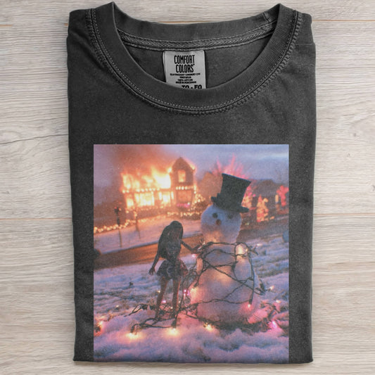 CHRISTMAS BARBIECORE SNOWMAN VINTAGE TEE