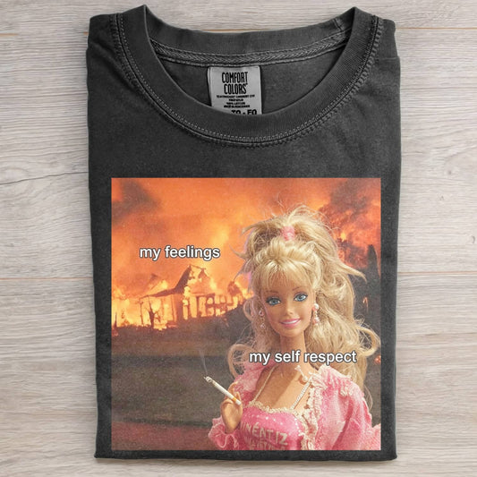 CHILL GIR DOLL FACE FUNNY MEME TEE