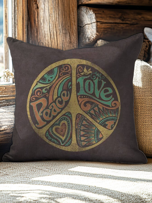 Hippie Art Print Lounge Pillow