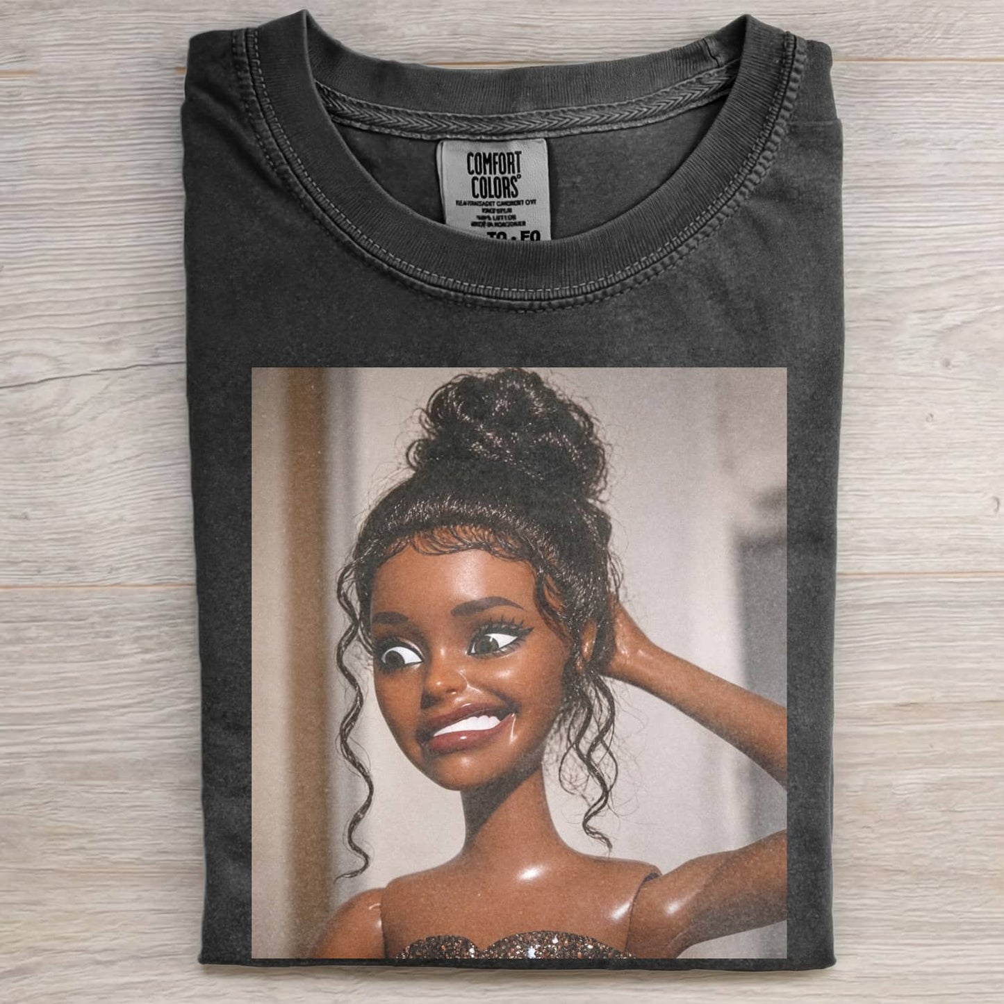 MOOD DOLL GIRL FUNNY FACE MEME TEE