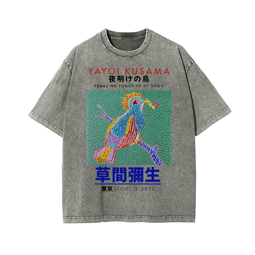 Yayoi Kusama Vintage Wash Japanese Design T-Shirt