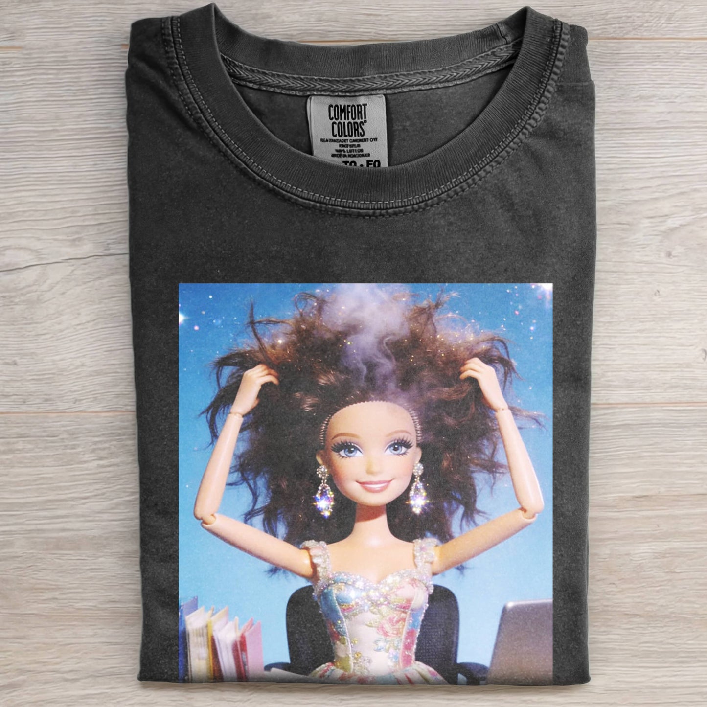 THE FED UP AT WORK DOLL FACE MEME TEE