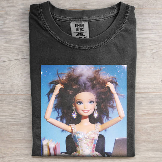 THE FED UP AT WORK DOLL FACE MEME TEE