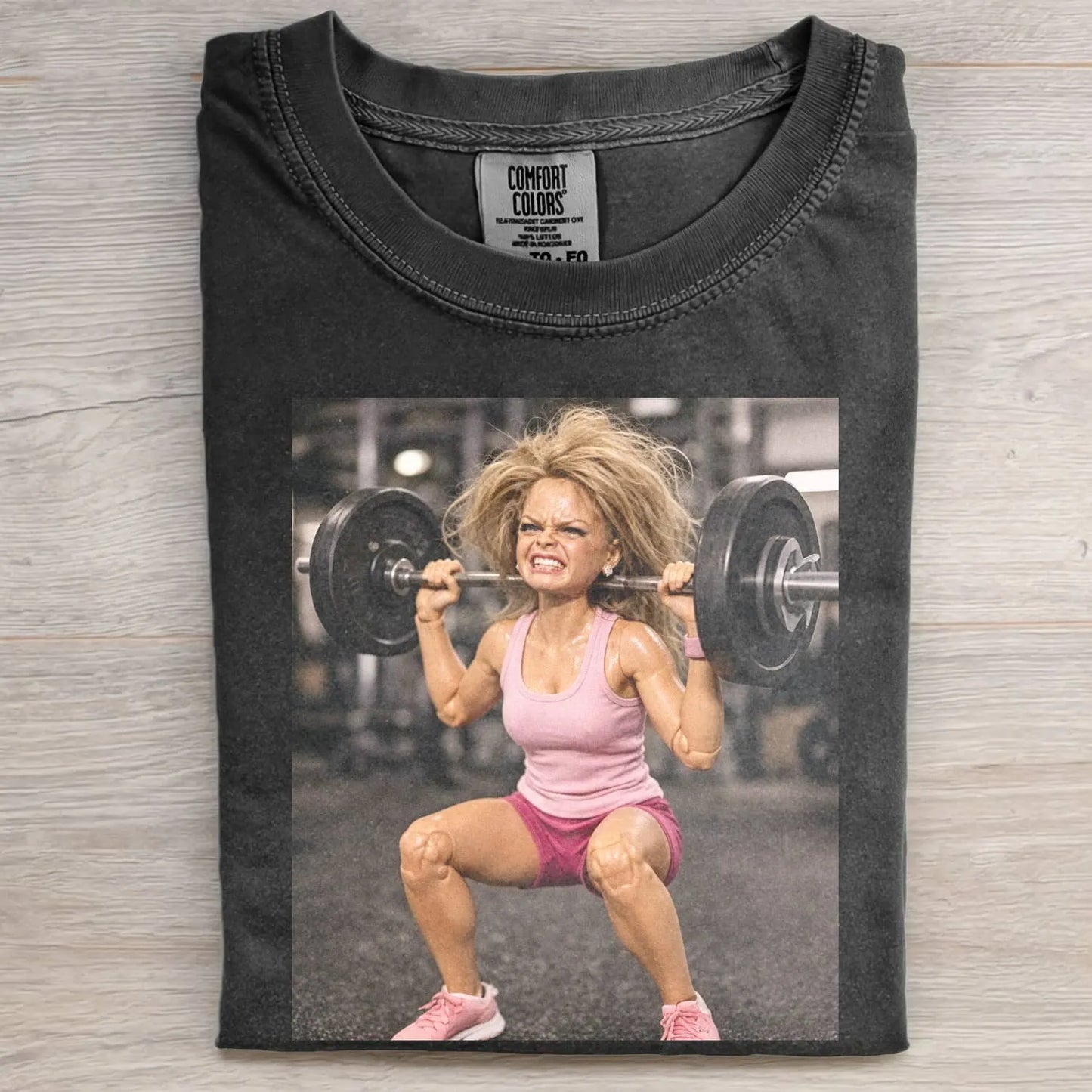 GYM DOLL GIRL FUNNY FACE MEME TEE