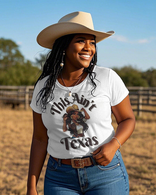 This Ain‘t Texas Crew Neck Short Sleeve Cotton T-shirt
