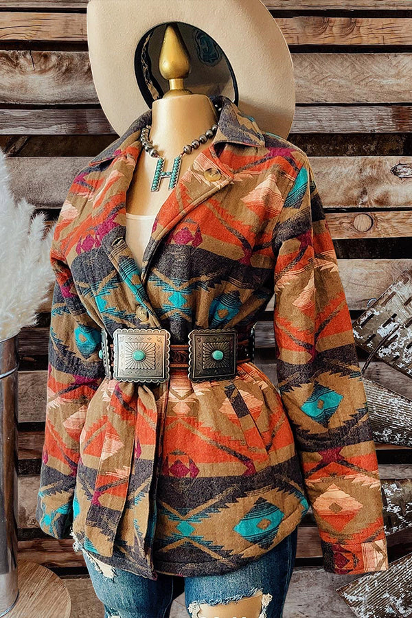 Vintage Western Aztec Print Jacket