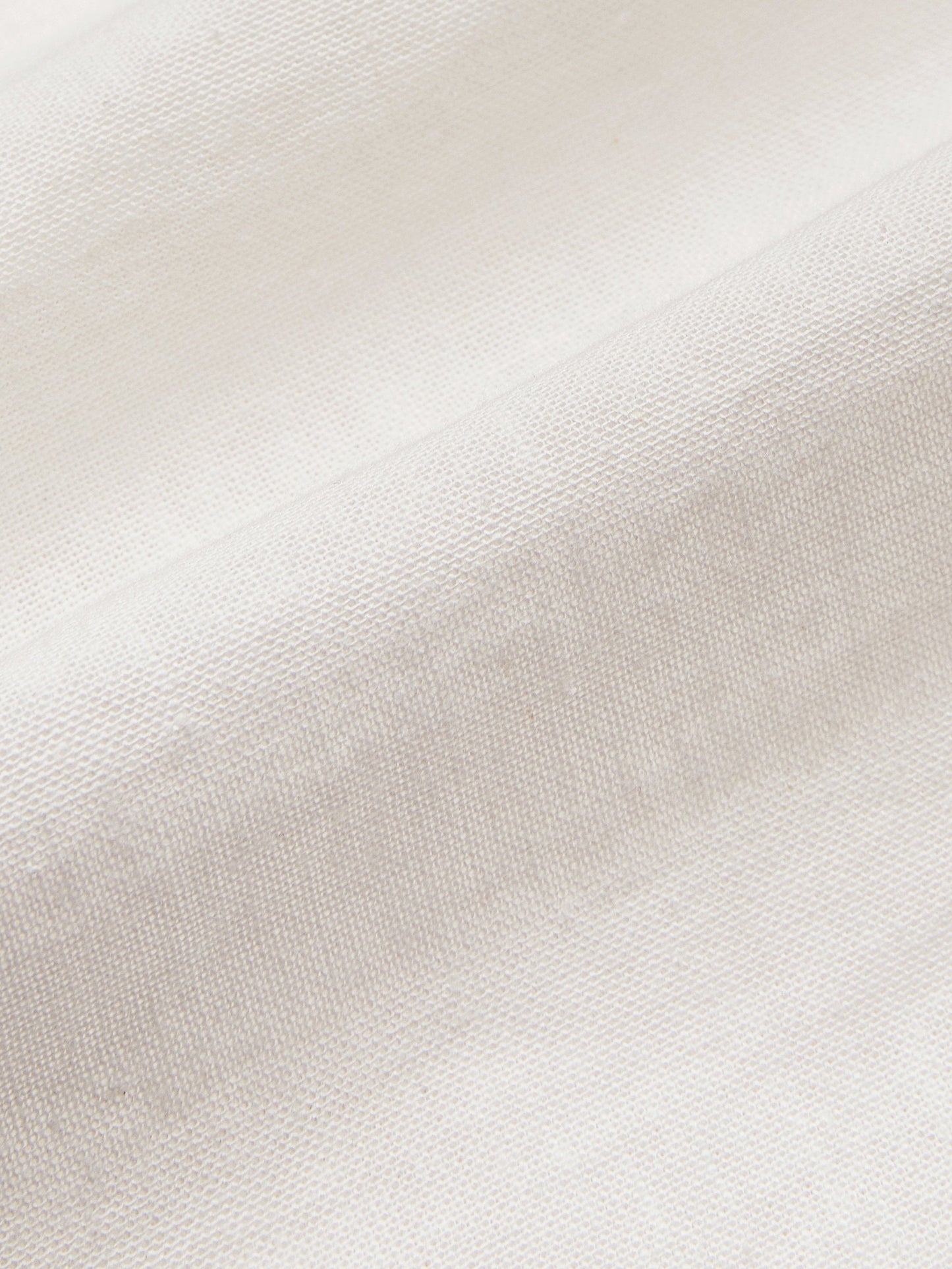 Linen Shirt, Long Sleeves, Stand Collar, Plain, Lace, Vintage, Ivory