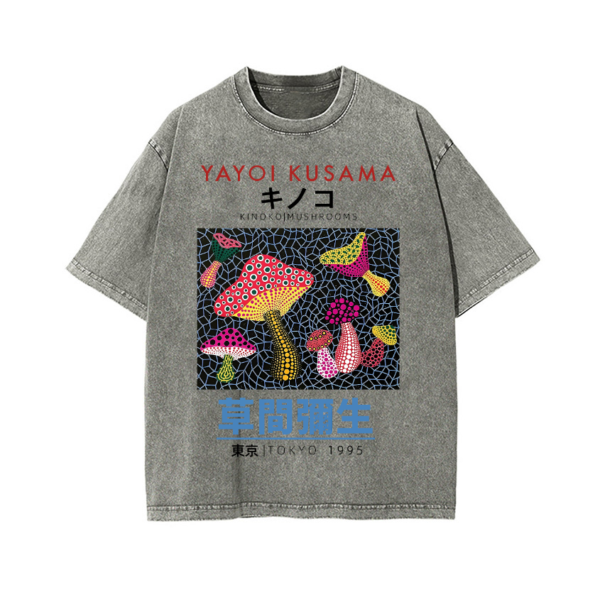 Yayoi Kusama Vintage Wash Japanese Design T-Shirt
