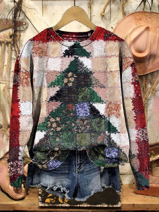 Lovely Christmas Tree Art Print Casual Sweatshirt