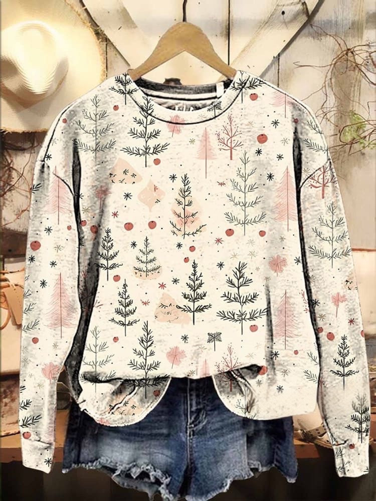 Merry Christmas winter fall Christmas tree Casual  Sweatshirt