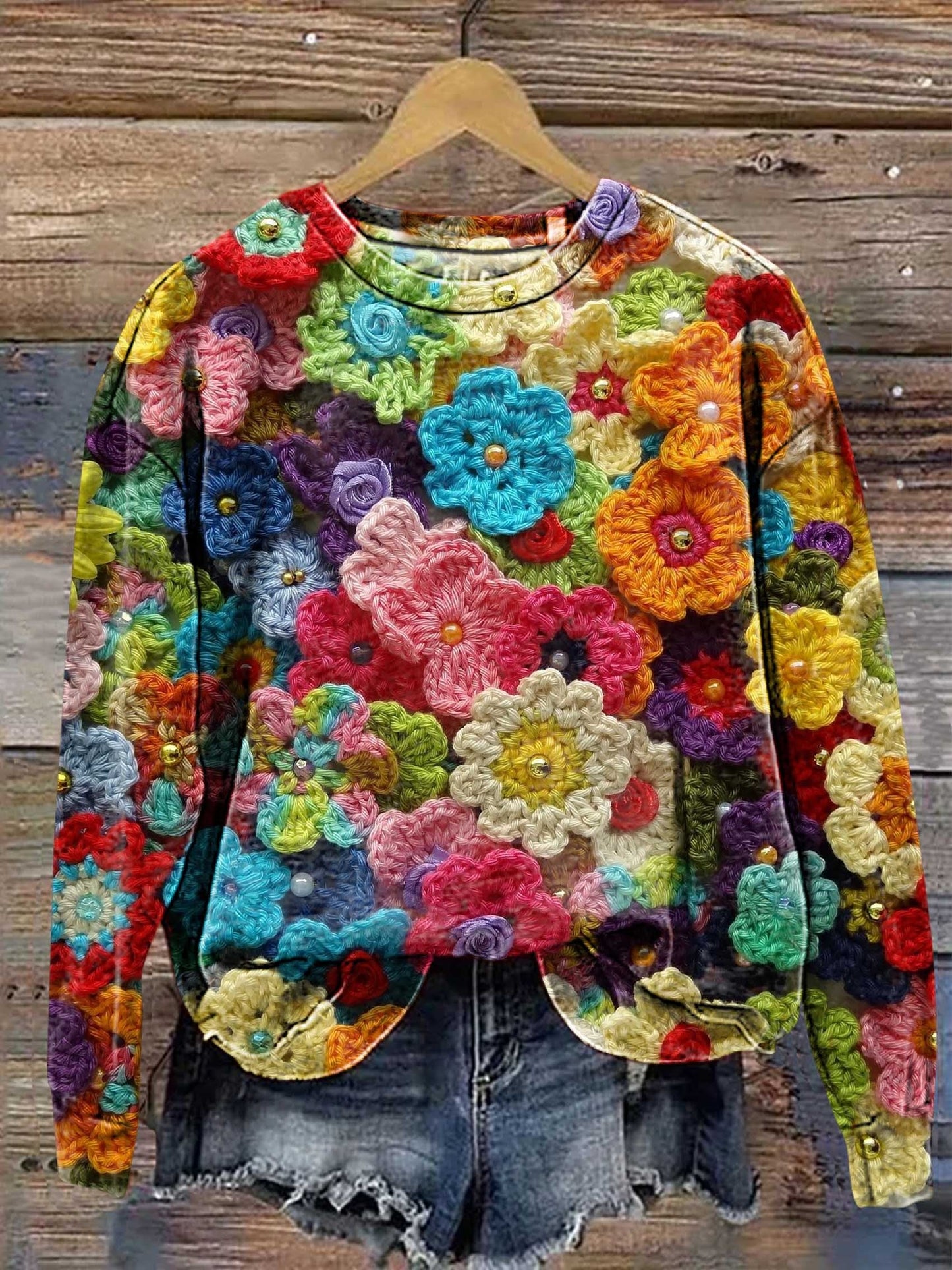 Aesthetics Spring Wildflowers Casual Sweatshirt