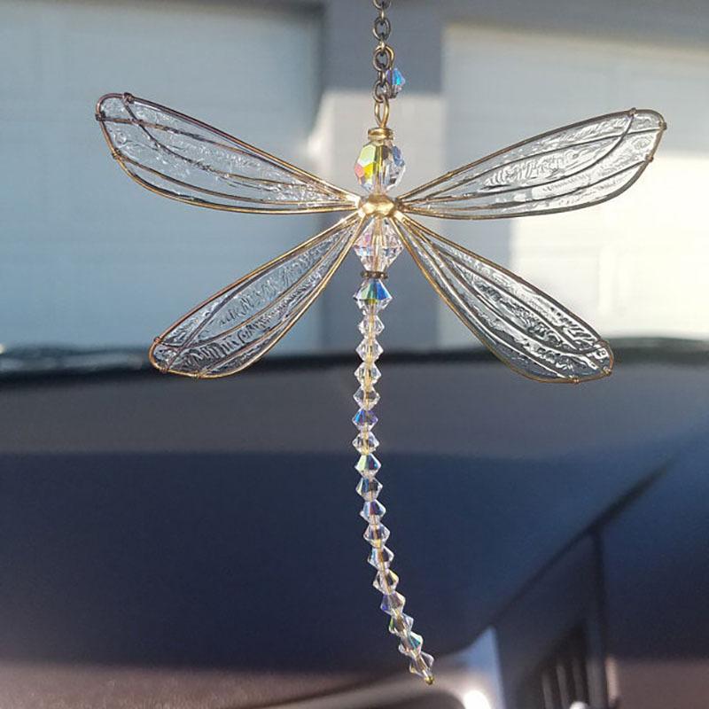 Dragonfly Charmful Rainbow Maker Window Balcony Hanging Decor Christmas Gifts