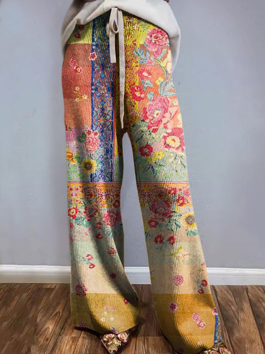 Women's Printed Comfort Knit Trousers